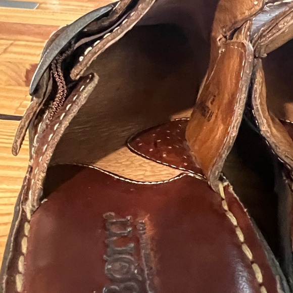 Børn Brown Leather Slide Clogs Size 8 - Picture 9 of 15